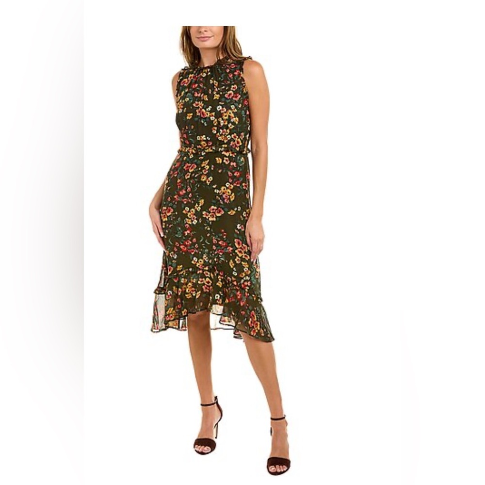 Floral Green Dress